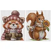 (2pcs) Four Seasons-14CT Stamped Cross Stitch 19*22cm(Bundle Sale)
