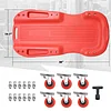 Auto Dynasty Universal 38" L X 20" W Red Lightweight Rolling Mechanic Creeper Seat Repair Tool for Car Vehicle Home Warehouse