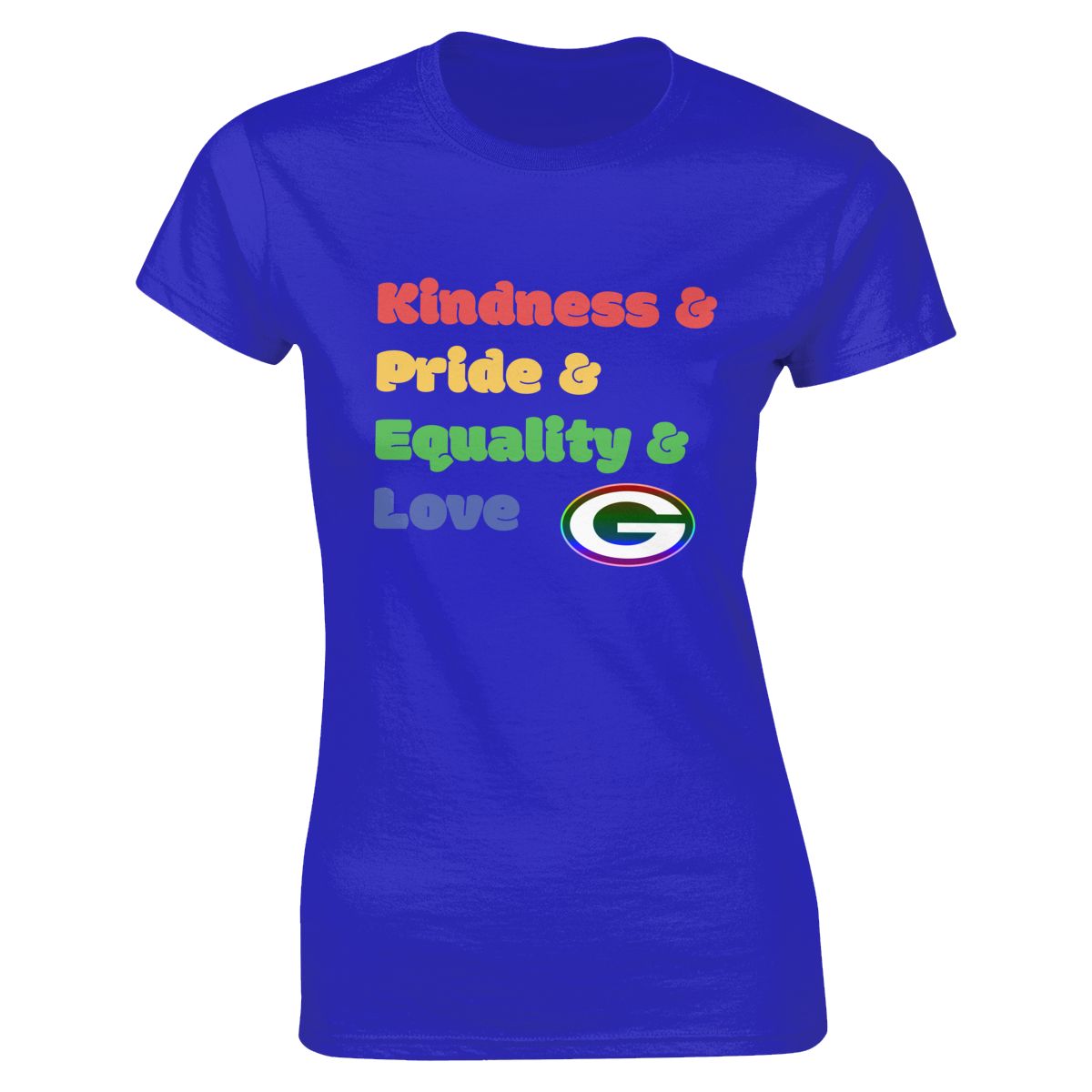 Green Bay Packers Colorful LGBT Women's Short-Sleeve Cotton Tee