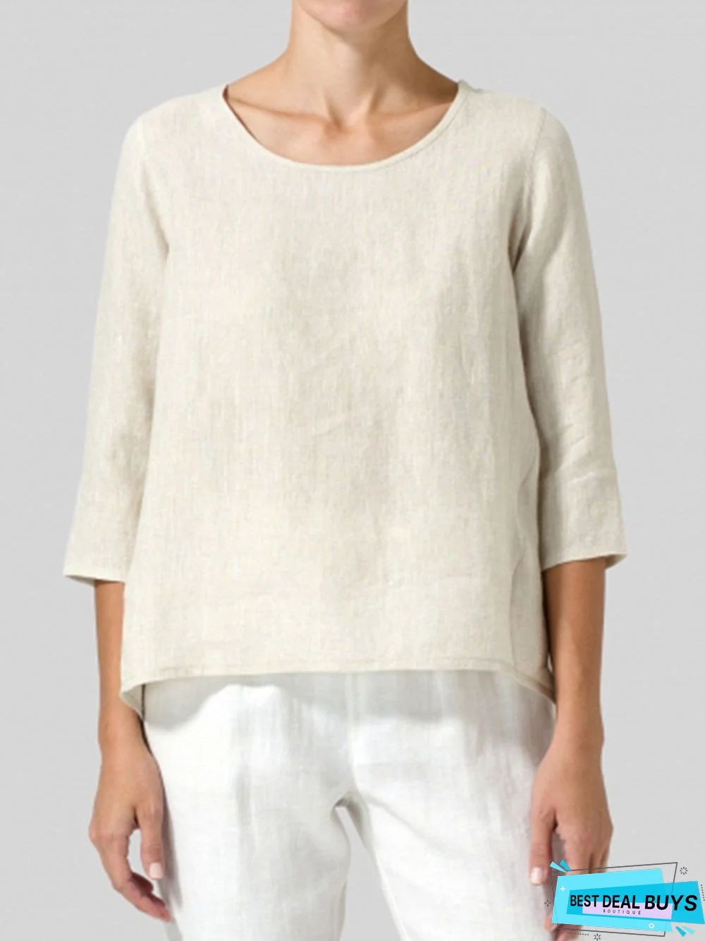 Women U-Neck Cotton Top