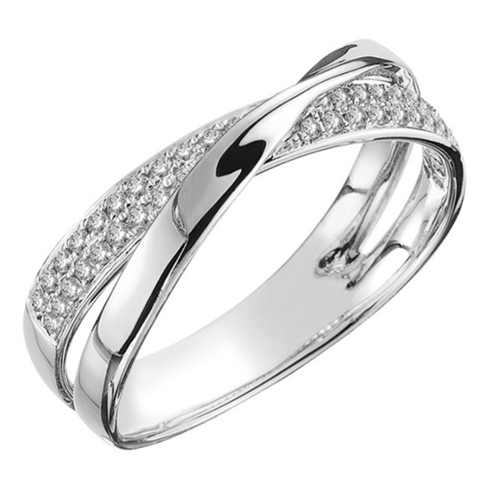 

Fashion Zircon Cross Geometric Knuckle Ring Women Engagement Jewelry Gift, Silver, 501 Original
