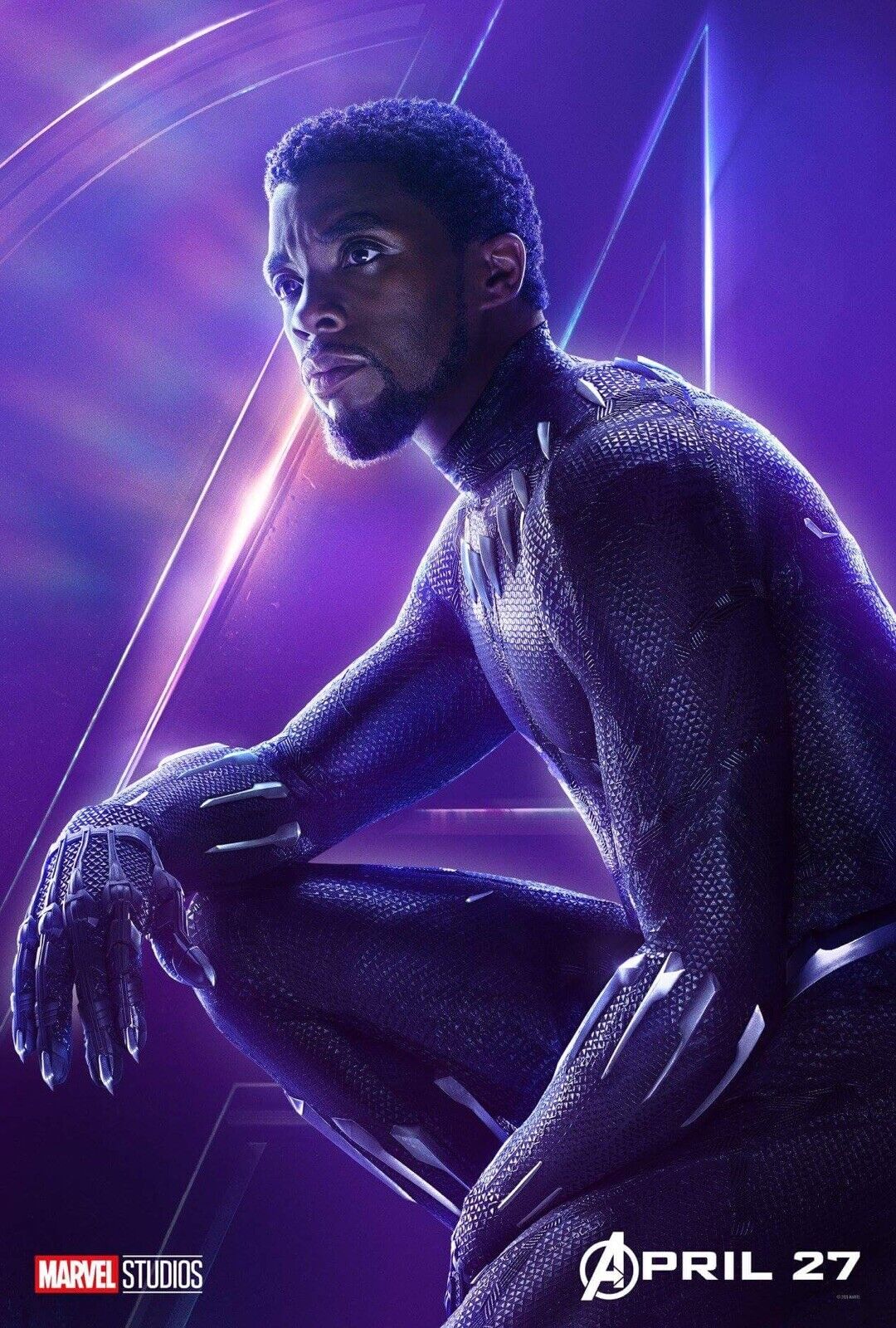 Chadwick Boseman BLACK PANTHER MOVIE POSTER 12x18 Photo Poster painting PRINT AVENGERS MARVEL