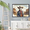 Diamond Painting -DIY Round Drill Western Cowboy Cat