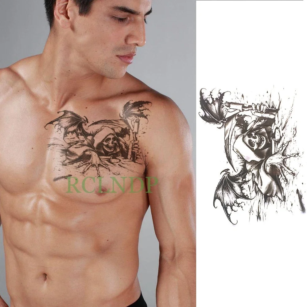 Waterproof Temporary Tattoos Sticker Scorpion Fly birds dark clouds fake tattos flash tatoo tatouage for women men