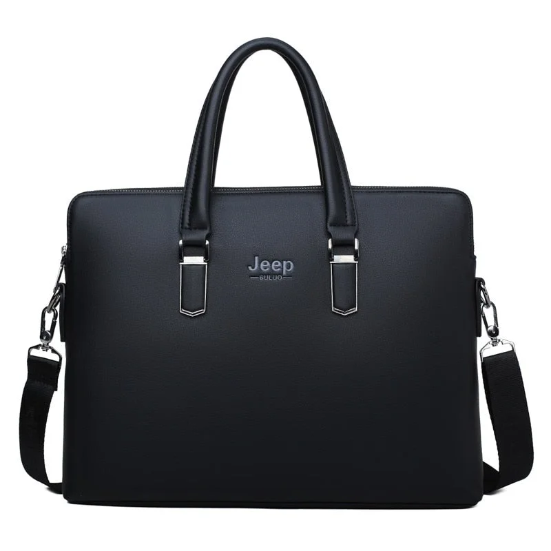 Men Leather Briefcase Bag Business Famous  Shoulder Messenger Bags Office Handbag 14 inch Laptop High Quality