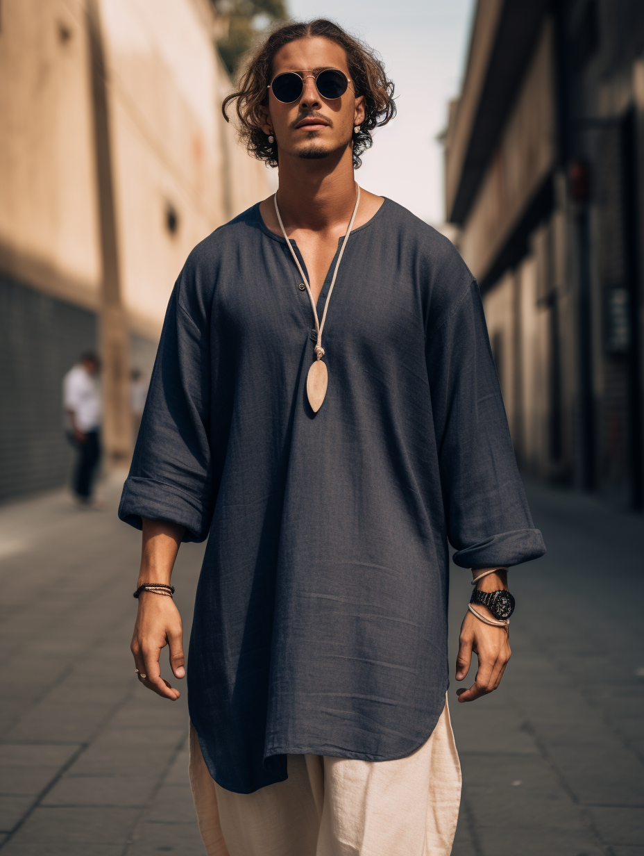 Men's Comfortable Linen Kaftan