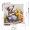 Diamond Painting - Full Round Drill - Dog Vase(Canvas|40*40cm)