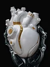 Cyberpunk Simulation Heart-Shaped Vase Ornaments Model Creative Technology Sense Home Decoration Resin Crafts Home Decoration Gift(Multiple colors available)