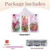 DIY PU Diamond Painting Tissue Box Kit Desktop Tissue Holder with Rhinestone Diamond Desk Decorative Tissue Box for Adults Desktop Storage Organizer (flowers)