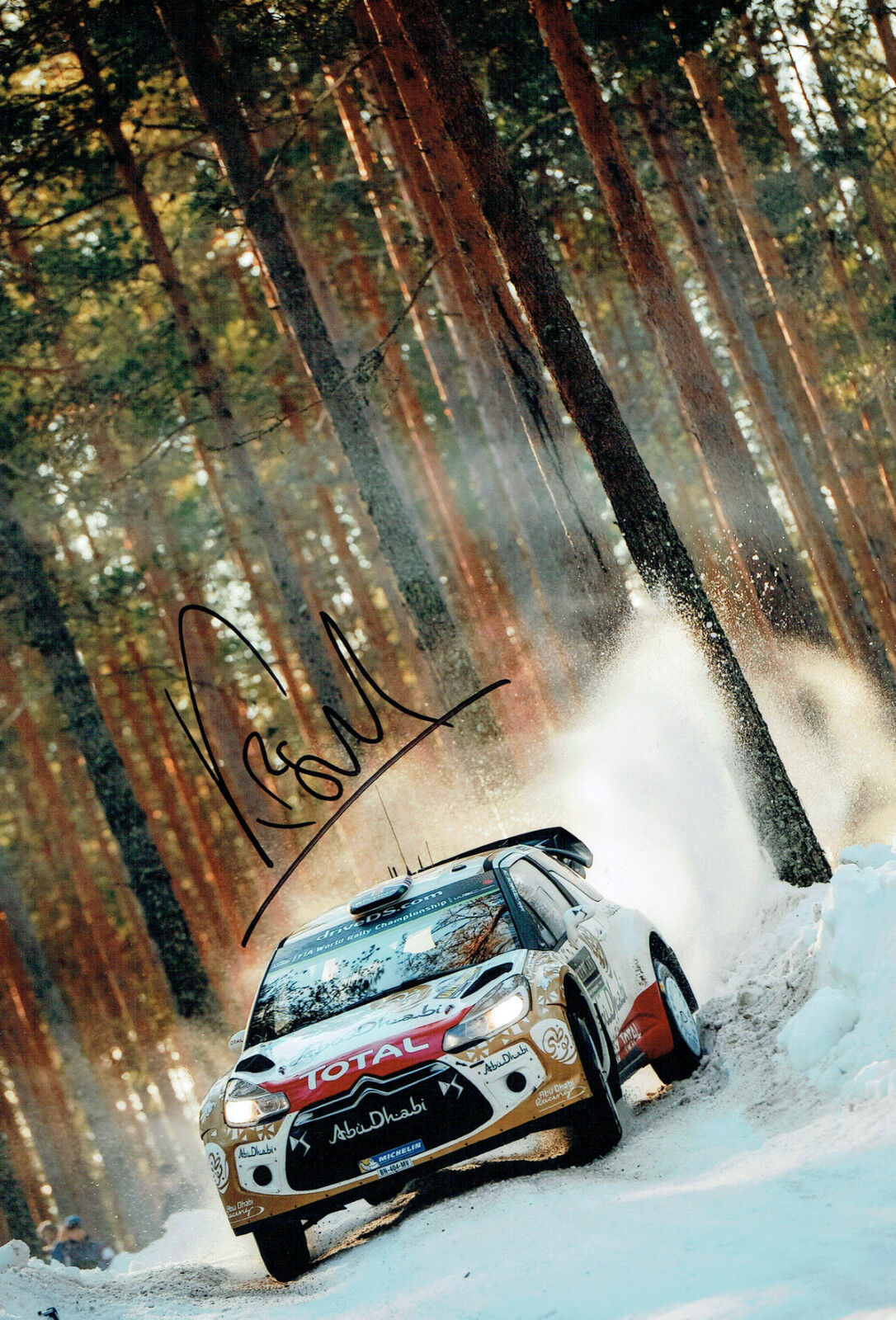 Kris MEEKE SIGNED WRC Citroen Rally Car AUTOGRAPH 12 x8 Photo Poster painting AFTAL COA