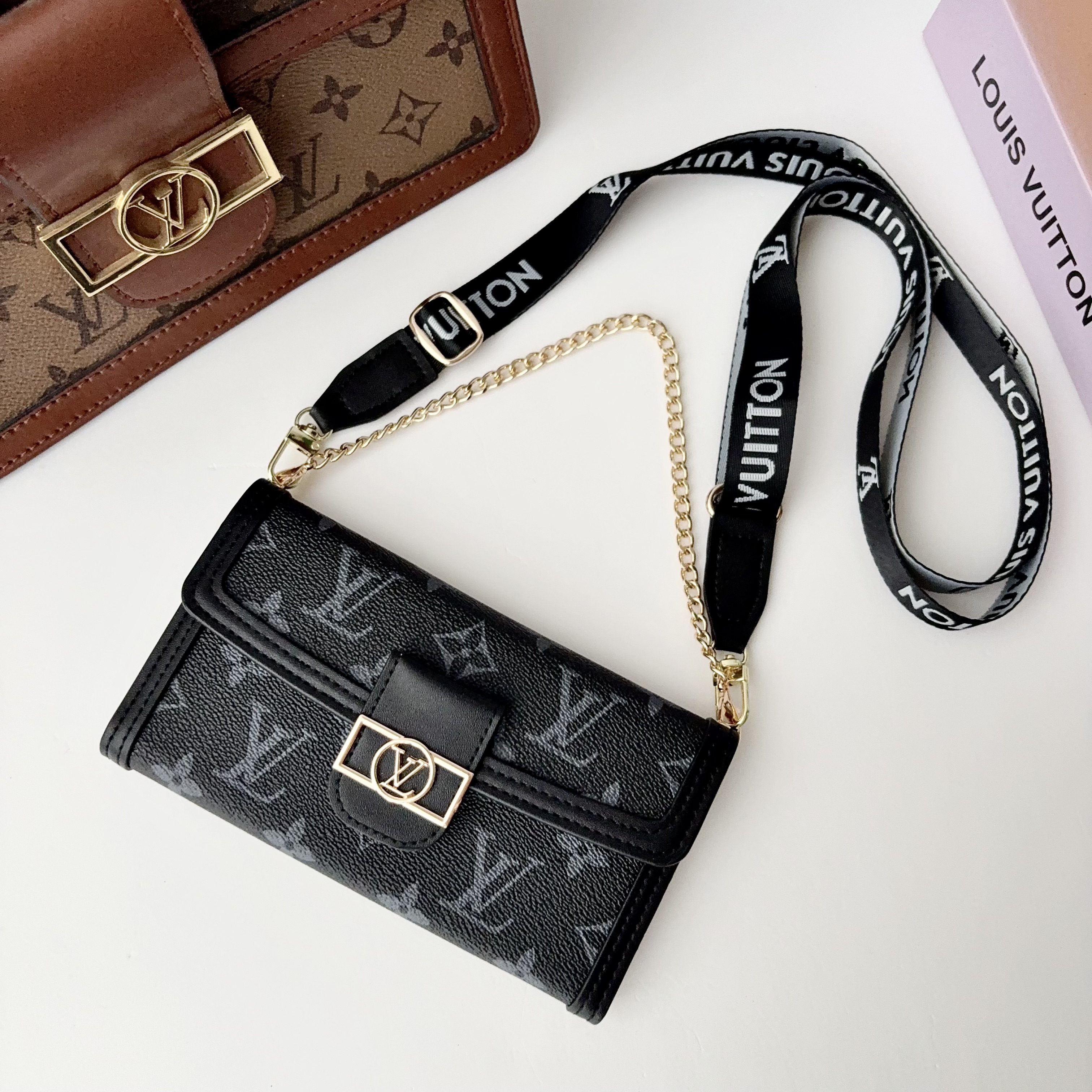 Louis Vuitton Dauphine Crossbody Phone Bag | Luxury Monogram Wallet Case for Samsung Phone