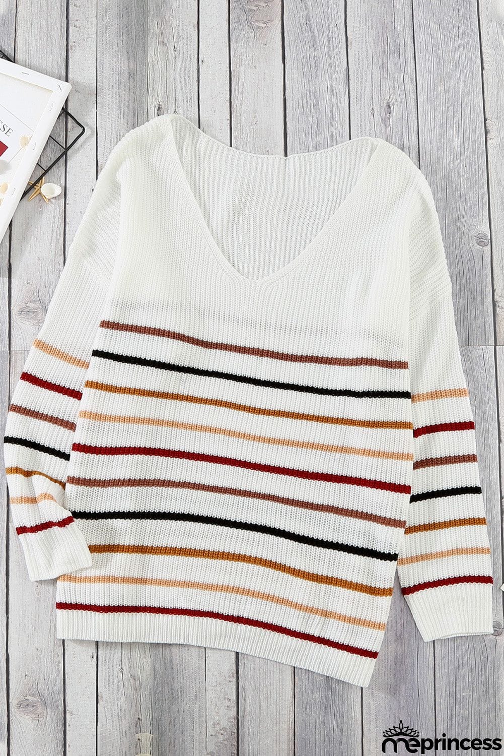 Multicolor Striped Knit Sweater