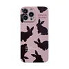 New Purple Black Bunny Phone Case for iPhone 7/8/X/11/12/13/14