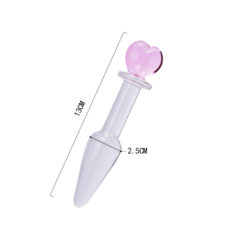 Crystal Glass Pleasure Wand Dildo Anal Plugs 