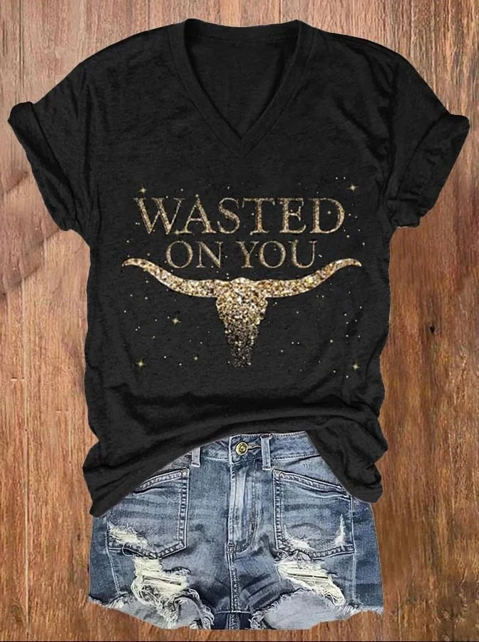 Wasted On You Print Women's T-shirt