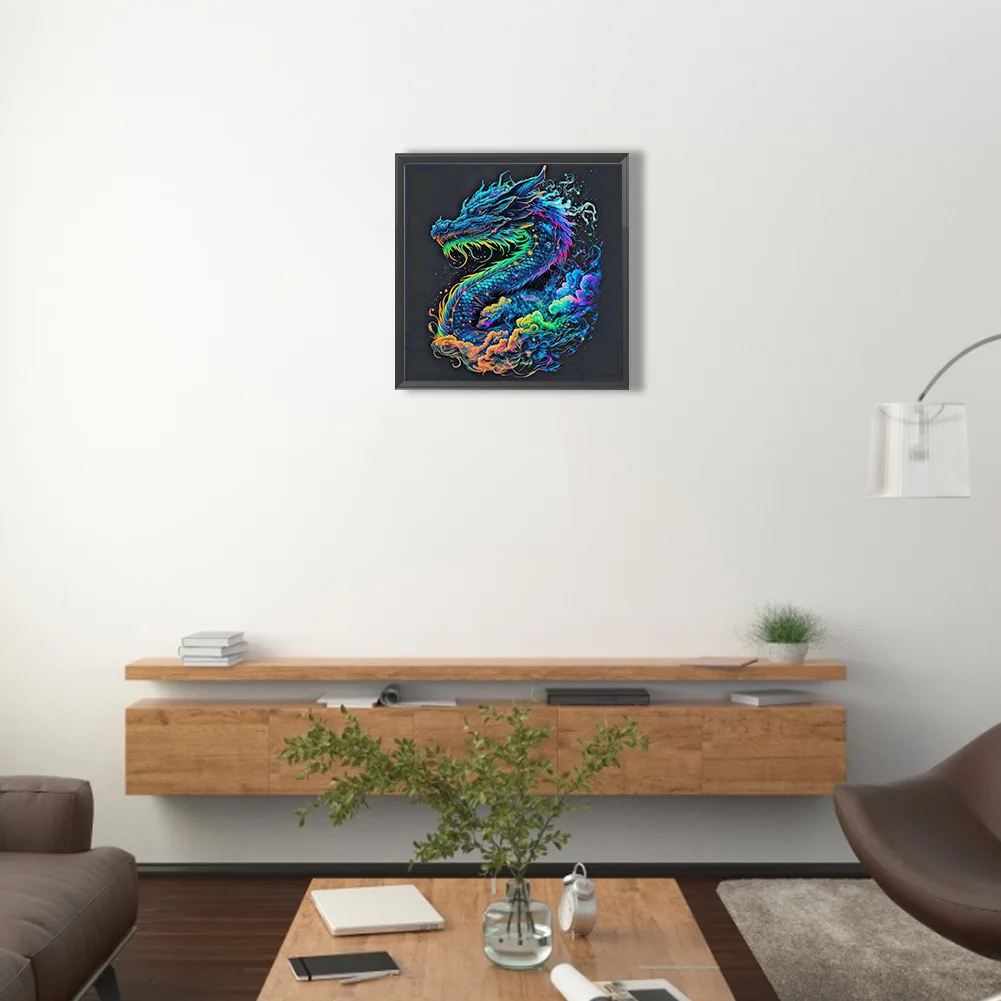 Diamond Painting - Full Round Drill - Dragon(Canvas|30*30cm)