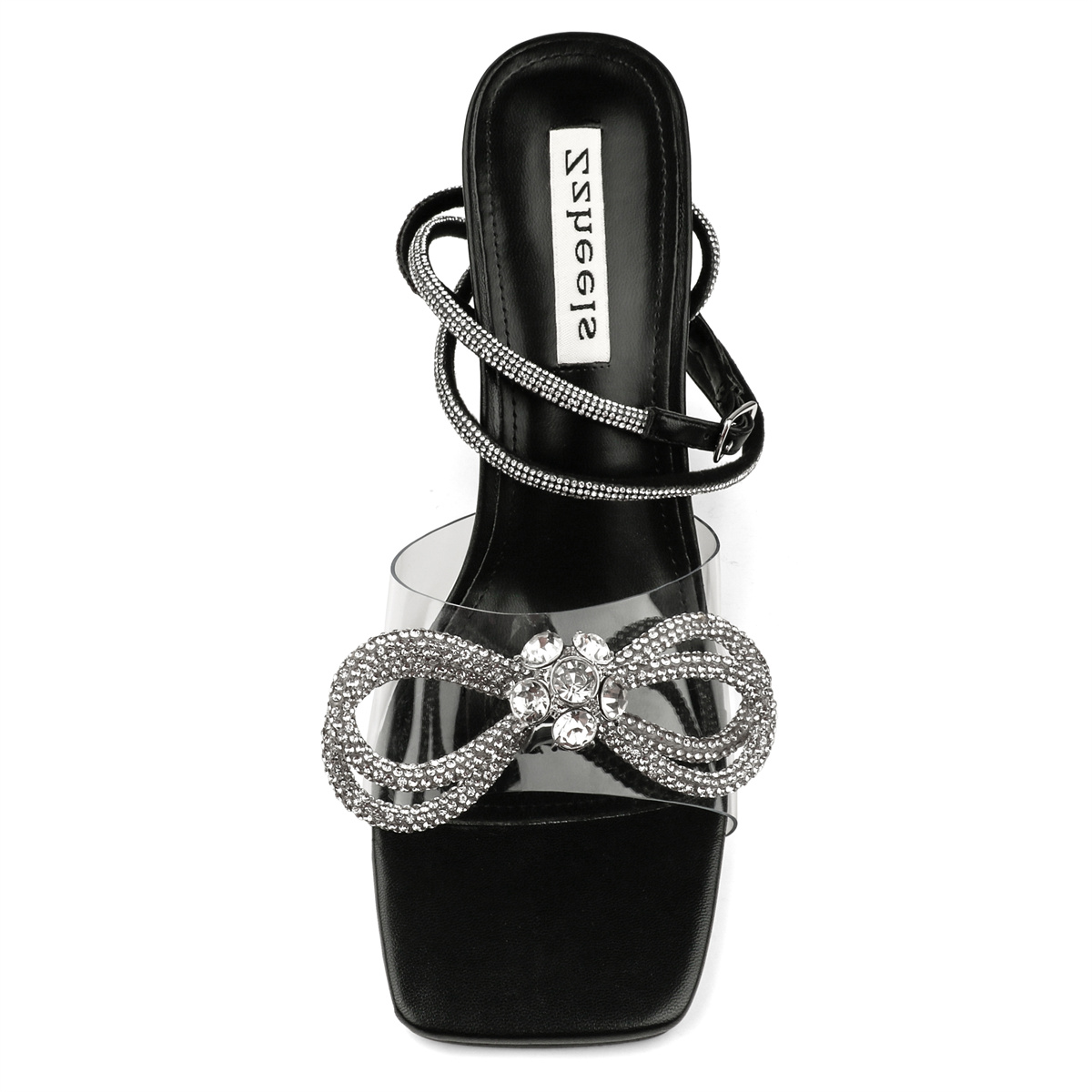 9.5cm/3.74 Double Bow Crystallized High Heels