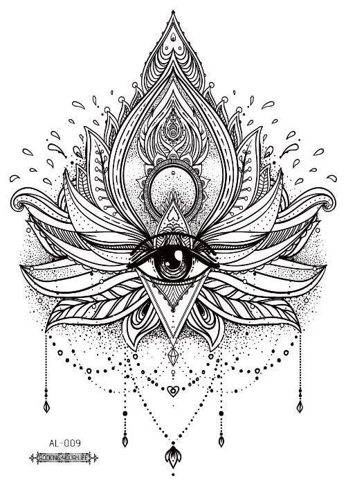 38 Kinds Adult Chest Back Tattoo Rose Flowers Mandala Totem Waterproof Temporary Body Art Sticker Disposable tatouage temporaire