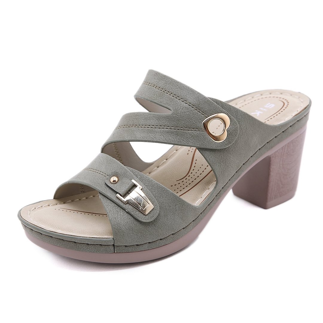 Chunky High Heel Stylish Comfortable Slippers