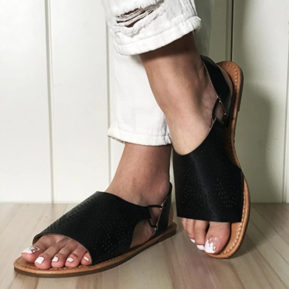 Hollow Outdoor Women Flat Sandal
