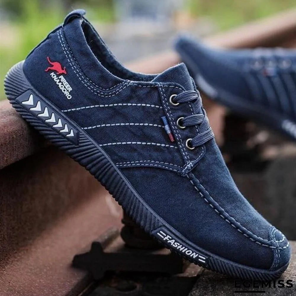 Men New Canvas Shoes Deodorant Breathable Men's Shoes Tide Shoes Non-slip Male Students Tie Casual Stripes Men Shoes | EGEMISS