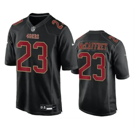 Men's San Francisco 49ers #23 Christian McCaffrey Black Fashion Limited Stitched Football Game Jersey