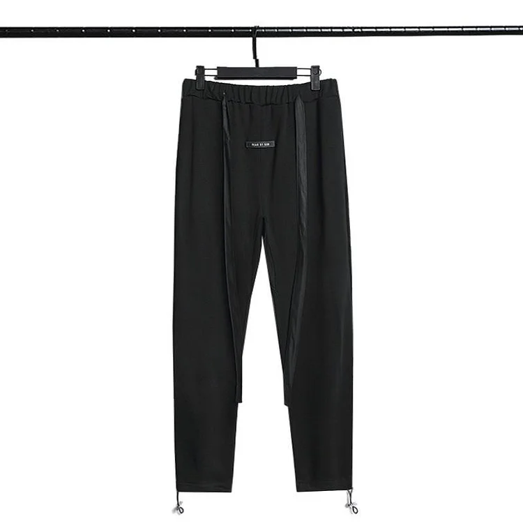 Fog Essentials Pants Spring and Autumn New Fog Warrior Ribbon Lower Leg Drawstring Leisure Trousers
