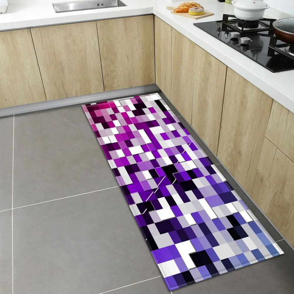 Modern Kitchen Mat Home Entrance Doormat Hallway Bathroom Anti-Slip Long Rug Bedroom Living Room Balcony Floor Decoration Carpet