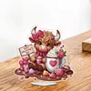 Valentines Day Yak Acrylic Special Shape Diamond Painting Desktop Decors