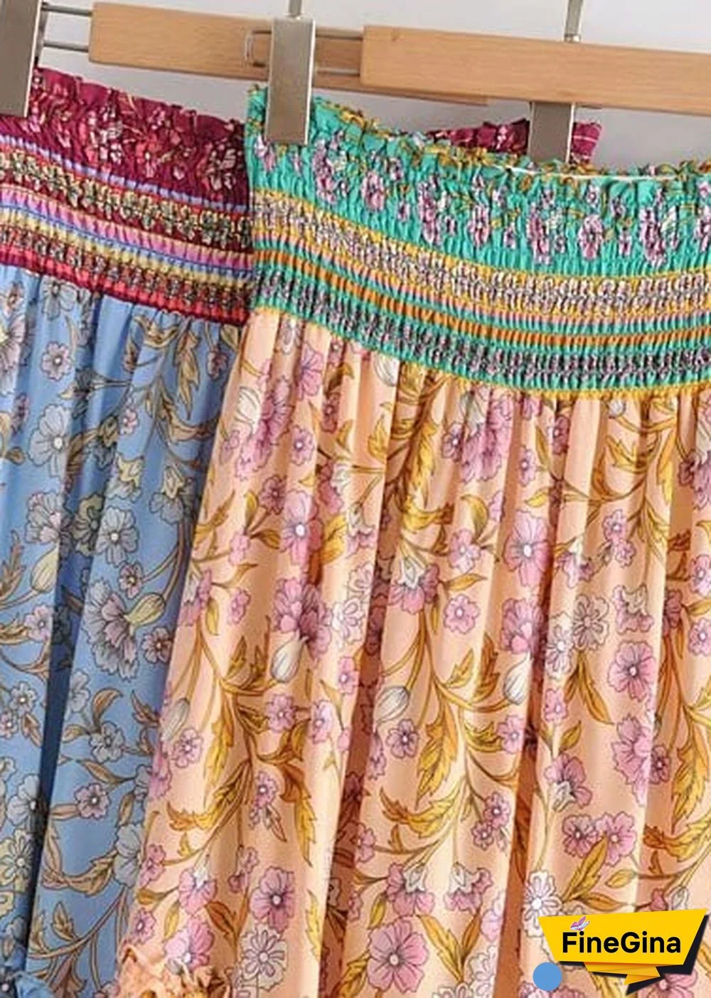 Boho Skirts in Rose Pink Aurelia For Women