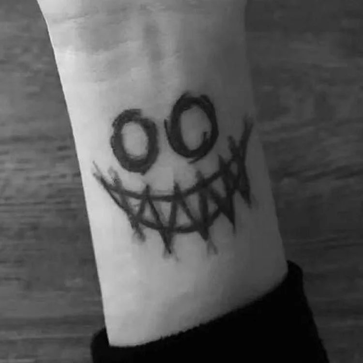 Horror Clown Face Waterproof Tattoo Sticker - Modakawa Modakawa
