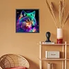 Diamond Painting-DIY Full Round Drill Colorful Wolf