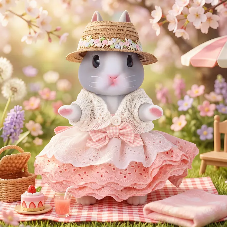 Babeside 8''  Dress-Up Bunny Doll Set &ndash; Cute Interactive Plush Rabbit Gift for Kids