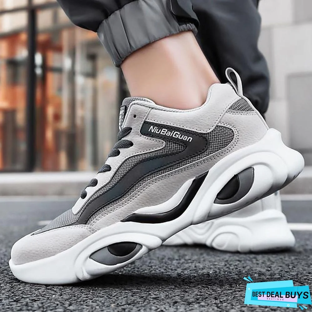 Men's Summer / Fall Sporty Daily Outdoor Trainers / Athletic Shoes Running Shoes / Basketball Shoes Volant Breathable Non-slipping Wear Proof Dark Grey / Black / Light Grey