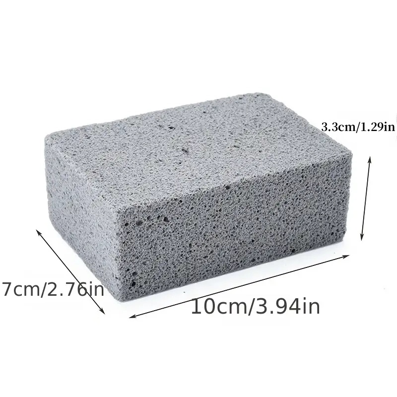 Likron Watches Premium Pumice Grill Cleaning Stone Heavy-Duty Scrubber for BBQ Racks Outdoor Grills 2-Pack Bundle