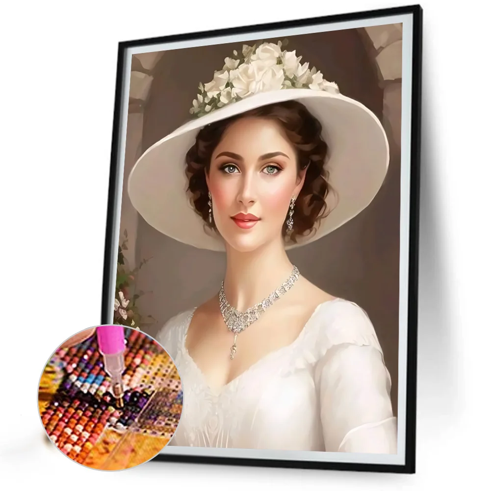 Diamond Painting - Full Round Drill - Elegant Lady(Canvas|50*60cm)