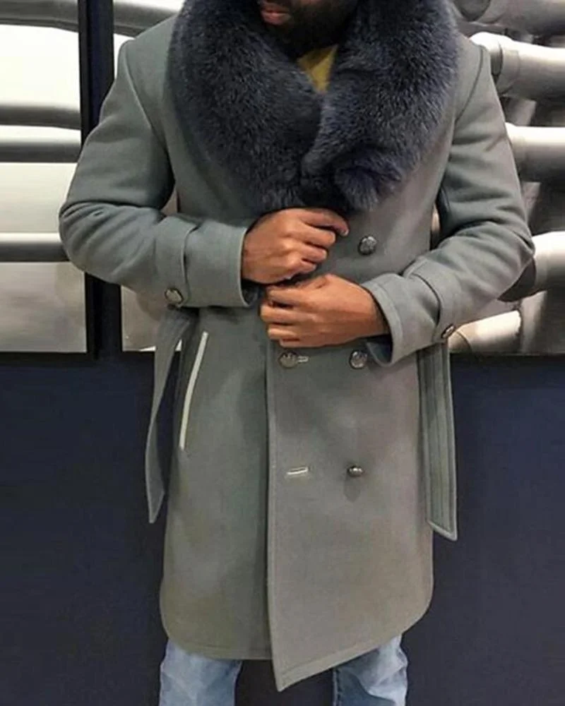 Men's Fur Long Jacket-01
