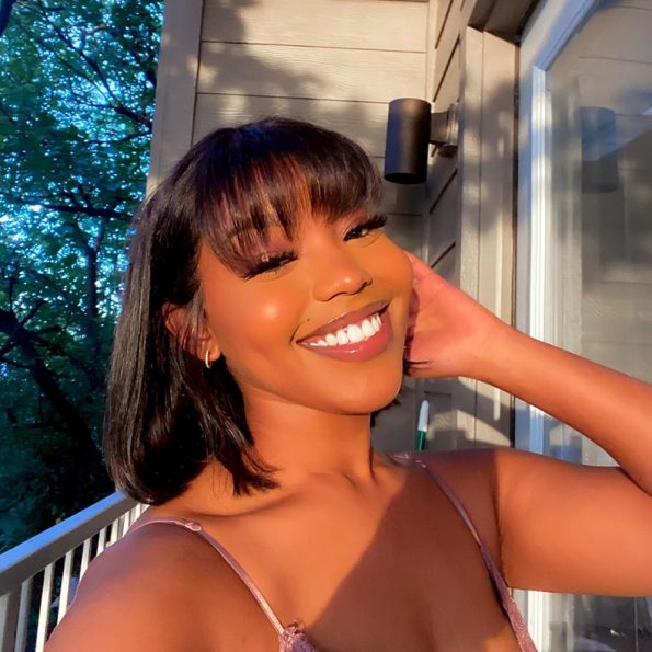 13×4 Straight Hair Short Bob Wigs With Bangs 180% Density