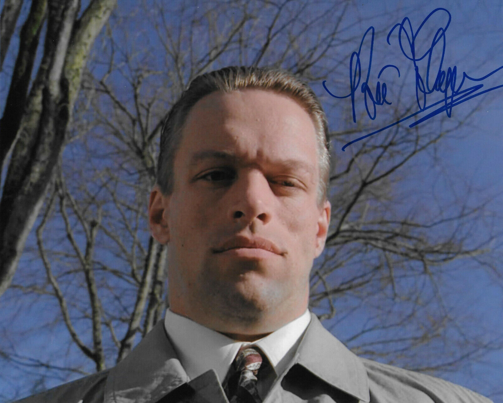 Brian Thompson The X-Files Original Autographed 8X10 Photo Poster painting