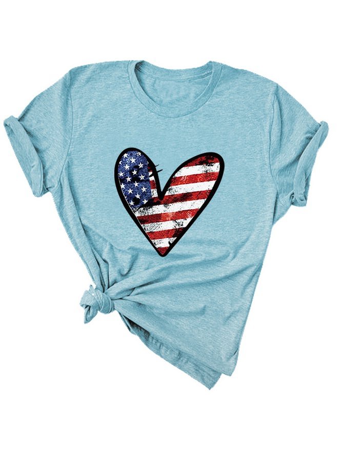 Cotton-Blend Short Sleeve Shirts & Tops