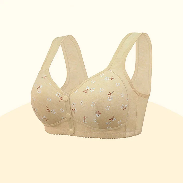  THUCHENYUC Daisy Bra Front Button, Comfortable