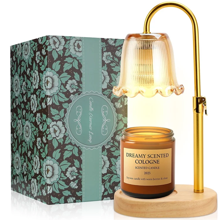 Sanmadrola Candle Warmer Lamp Wax Melt Warmer with Timer Dimmable, Birthday Gifts for Women Mom, House Warming Gifts New Home Decor for Jar Candles with 2 Bulbs Gift Box Packing