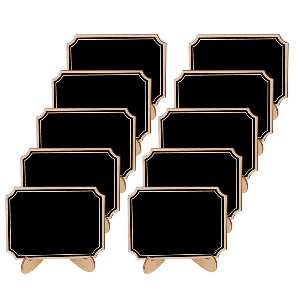 

10pcs Round Angle Wooden Craft Message Blackboard Chalkboard Wedding Decor, 501 Original