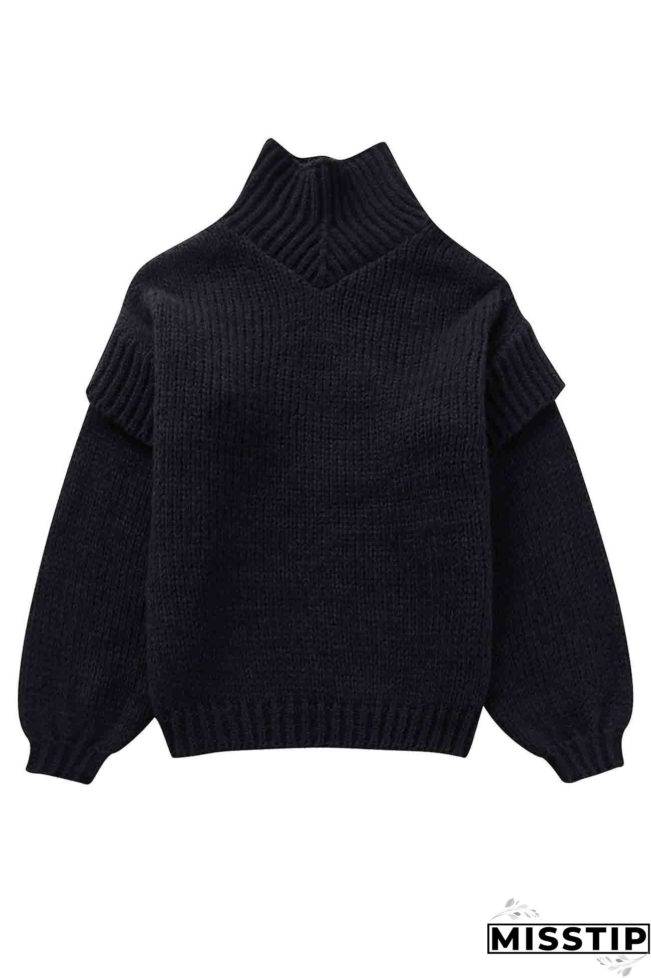 Solid Long Sleeve Cowl Neck Sweater