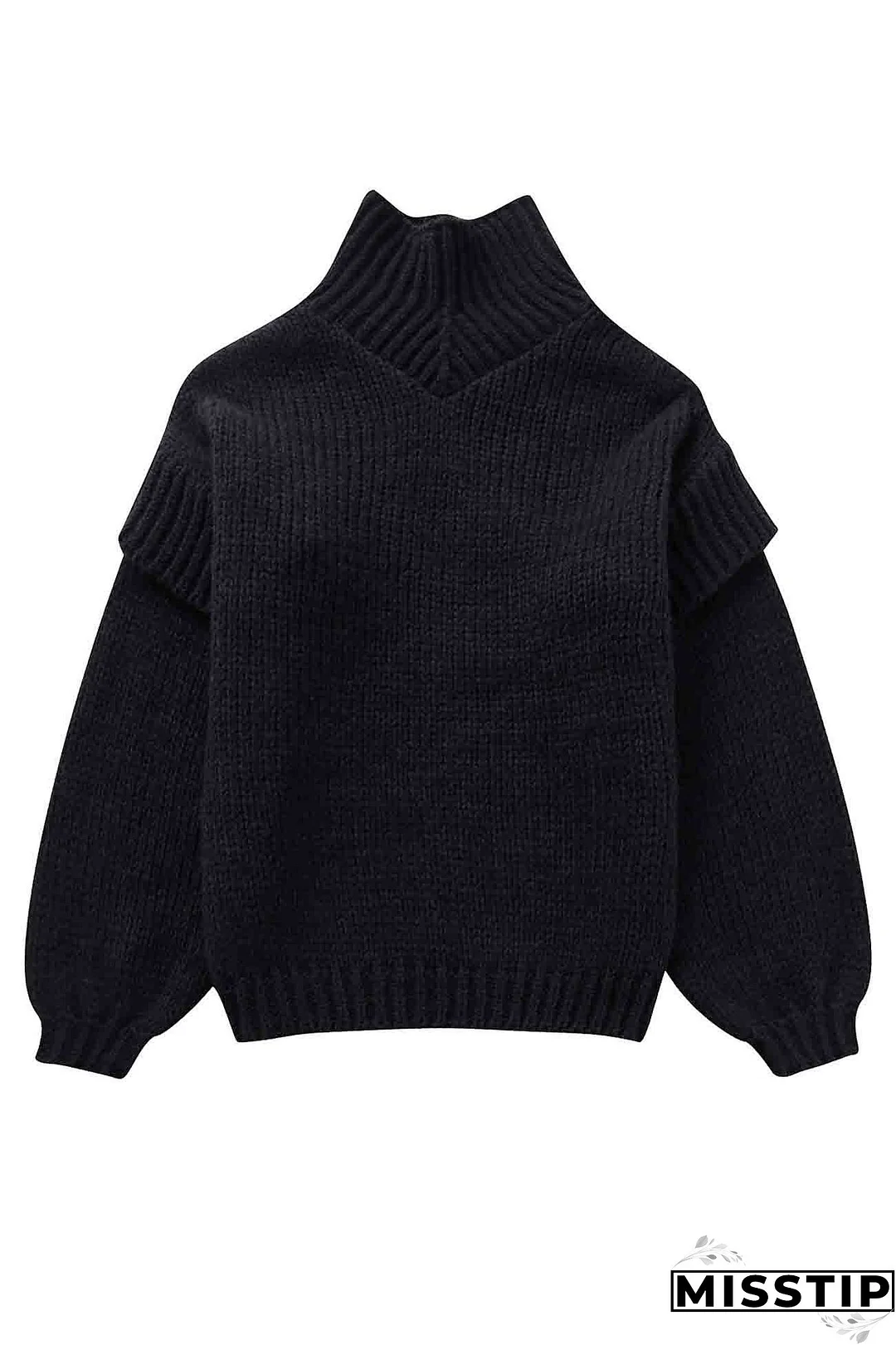 Solid Long Sleeve Cowl Neck Sweater