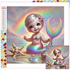 Diamond Painting -DIY Full Square Drill Cartoon Mermaid(35*35 CM)