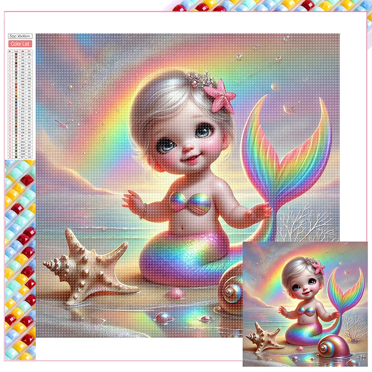 Mermaid - Full Square Drill Diamond Painting - 30*30CM(Picture)