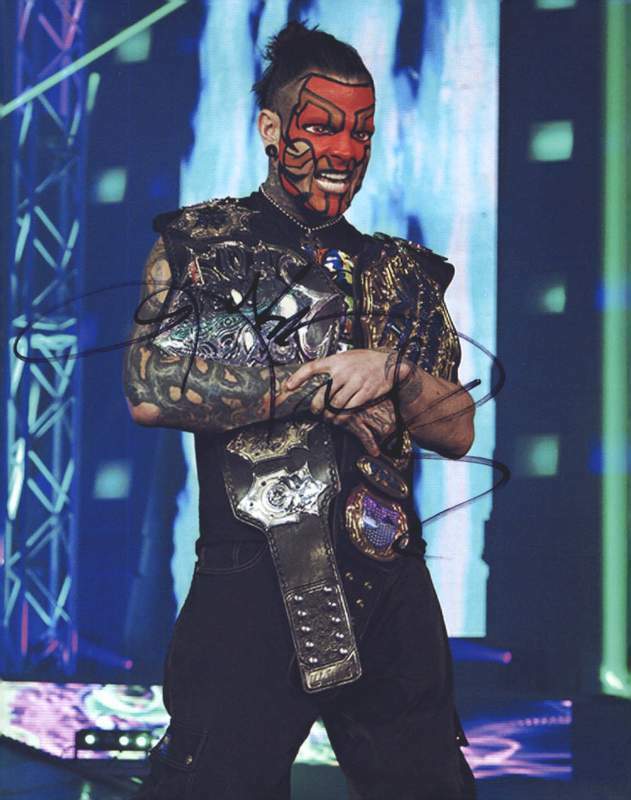 Jeff Hardy authentic signed WWE wrestling 8x10 Photo Poster painting W/Cert Autographed 41