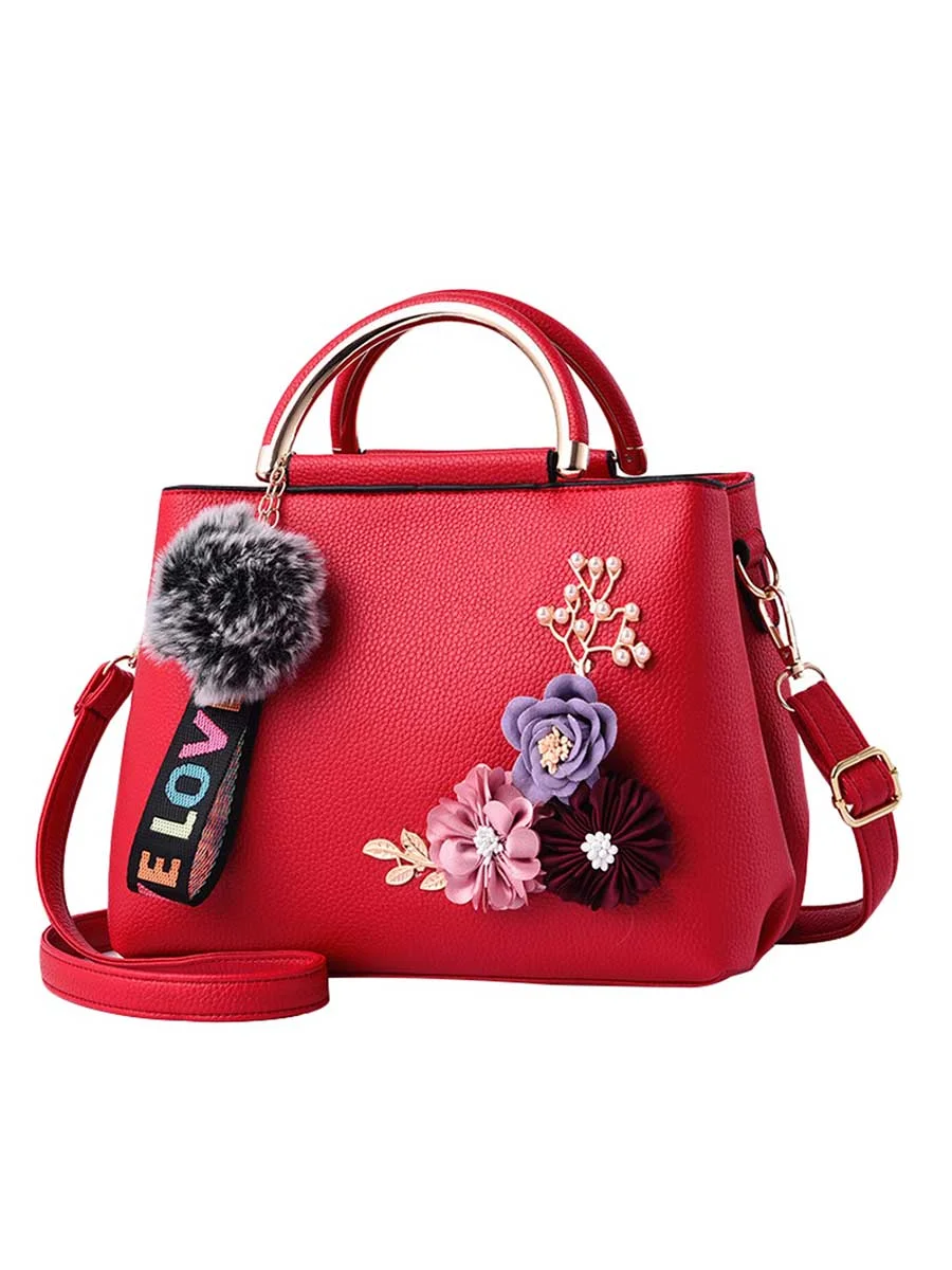 Artificial Flower Handbag Stereo Flowers Messenger Bag