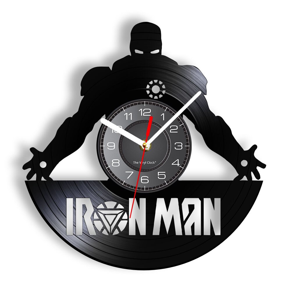 

Tony Stark Cinematic Universe Superhero - Vinyl Record Wall Clock - Without LED, 501 Original